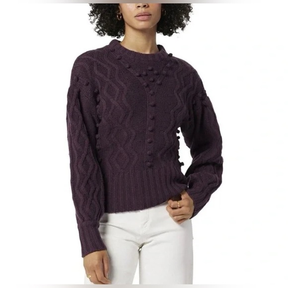 Joie Astrid full Wool Crew Neck Sweater in Purple size XS NEW WITH TAG - Picture 1 of 9
